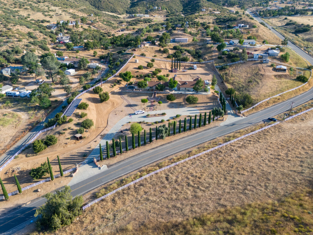 Aerial drone photo of a Palmdale, CA real estate listing